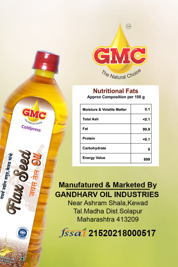 GMC Cold Pressed Flaxseed Oil 1lt