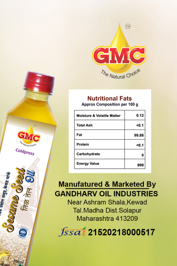 GMC Cold Pressed Sesame Oil 500Ml